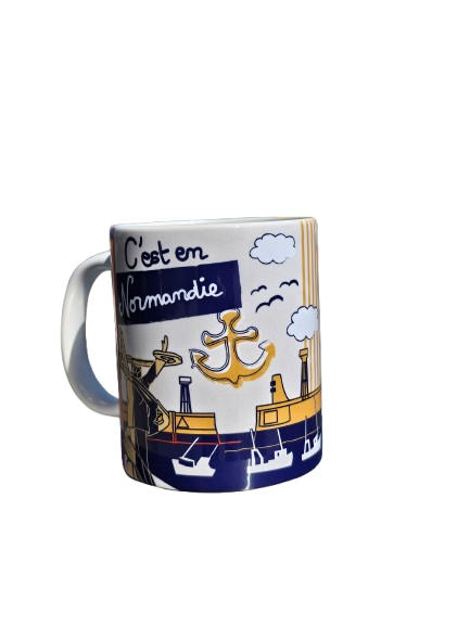 Tasse C’est en Normandie – Port-en-Bessin illustré