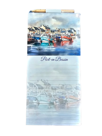 Carnet Port-en-Bessin – Bloc-notes avec crayon