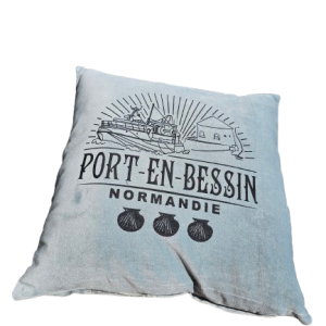 Coussin Port-en-Bessin – Un vent de Normandie dans votre intérieur