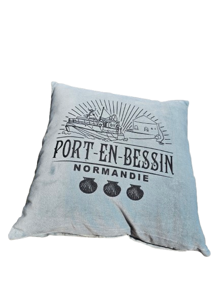 Coussin Port-en-Bessin – Un vent de Normandie dans votre intérieur