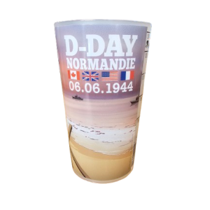 Gobelet réutilisable D-Day – Plage et drapeaux alliés